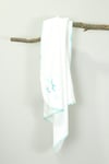 Ecocotton Turna Beyaz/Turkuaz %100 Organik Pamuk Bebek Battaniyesi