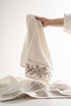 Ecocotton Vanya Krem/Krem %100 Organik Pamuk 10 Parça Aile Bornoz Seti M-L