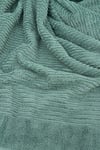 Green Black Arina Yeşil %100 Pamuk 3 Parça Air Twist Havlu/Hamam Seti