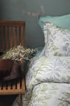 İssimo Home Occale Green Çift Kişilik %100 Pamuk Saten Nevresim Takımı
