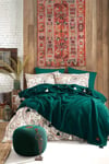 İyi Geceler İstanbul Boho Chic Yeşil Nevresim Battaniye Seti