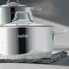 Nehir Silver Klasik 6 Parça Derin Çelik Tencere Seti