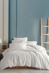 Novella Home Monarch Beyaz Tek Kişilik %100 Pamuk Yıkamalı Nevresim Takımı