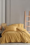 Novella Home Monarch Hardal Tek Kişilik %100 Pamuk Yıkamalı Nevresim Takımı