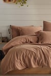 Novella Home Monarch Kahve Tek Kişilik %100 Pamuk Yıkamalı Nevresim Takımı