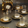 Sandro Moreno 1453 Kariye Line Gold 12 Parça 6 Kişilik Çay Seti 110 ml