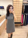 Antrasit Yumuşak Mini Elbise