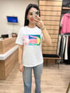 Beyaz Baskılı T-Shirt