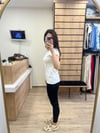 Beyaz Bisiklet Yaka Basic T-shirt