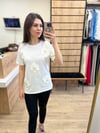 Beyaz Çiçekli T-shirt