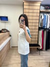 Beyaz Denim Detaylı Ayıcıklı T-Shirt