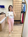 Beyaz Organize Çiçekli T-shirt