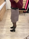 Bordo Kemer Detaylı Mini Etek