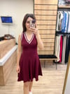 Bordo Modal Kumaş Elbise