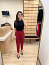 Bordo Önü Flatolu Pantolon