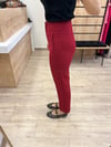 Bordo Önü Flatolu Pantolon