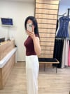 Bordo Yanları Büzgülü Tshirt