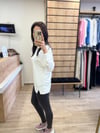 Ekru Yanları Yırtmaçlı Sweat