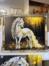 Gold Beyaz At Tablo