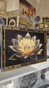 Gold Lotus Çiçeği Tablo