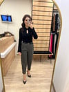 Gri Havuç Kemerli Fit Pantolon