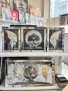 Gümüş Hayat Ağacı Saatli  3Lü Set