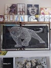 Gümüş  Leopar Taşlı Tablo