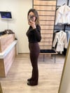 Kahve İspanyol Paça Jean