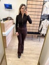 Kahve İspanyol Paça Jean