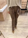 Kahve İspanyol Skinny Kot Pantolon
