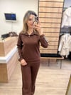 Kahve Taşlı Eşofman Takım