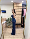Lacivert Gabardin Yelekli Takım