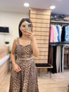 Leopar Crop Etekli Takım