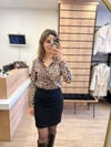 Leopar Gömlek Yaka Elbise