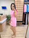 Pembe Pamuklu Gabardin Elbise