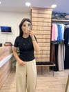 Siyah Cep Detaylı  T-Shirt