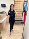 Siyah Çiçekli T-shirt