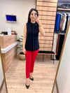 Siyah Nervur Detaylı Bluz