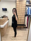 Siyah Serpme Taşlı T-shirt