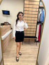 Siyah Taşlı Kot Etek