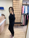 Siyah Yanları Yırtmaçlı Sweat