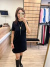 Siyah Yumuşak Mini Elbise