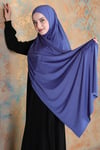 Hijab şal indigo mavisi