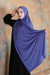 Hijab şal indigo mavisi