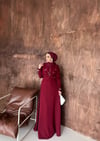 Leyla Abiye Bordo