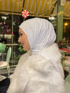Sayra Shawl Beyaz Çıtçıtlı Hazır Şal