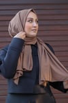 Sayra Shawl kadın açık kahverengi süprem penye şal