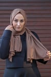 Sayra Shawl kadın açık kahverengi süprem penye şal