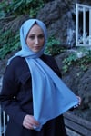 Sayra shawl kadın açık mavi caz şal SYR001