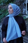Sayra shawl kadın açık mavi caz şal SYR001